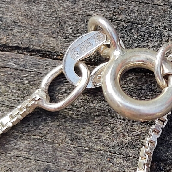 Vintage Sterling Multi Gemstone Pendant Necklace - Picture 3 of 8